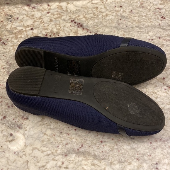 NAUTICA Navy Blue Ballerina Slides with Silver Metal Buckle Detail Size 8 - Picture 5 of 9